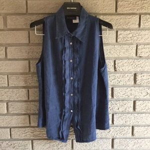 No sleeve linen shirt